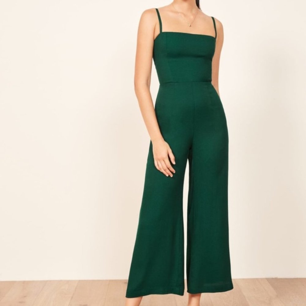 Reformation Guatemala Jumpsuit in Emerald Size 6